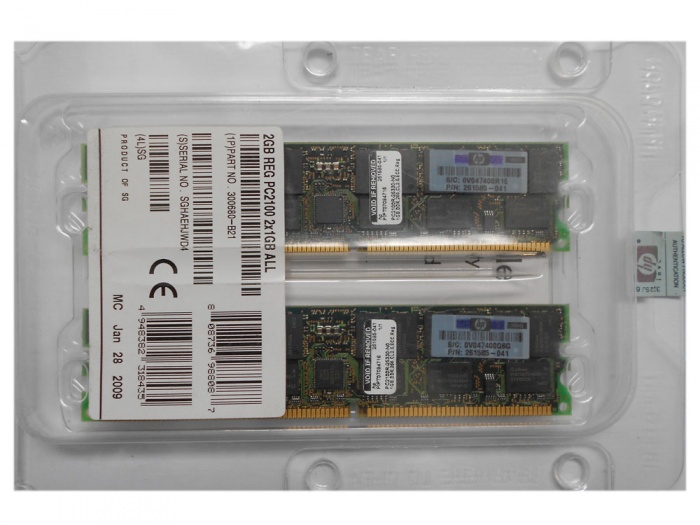 300680-B21 - RAM DDR HP kit 2GB (2X1GB) 266 MHz PC-2100 ECC