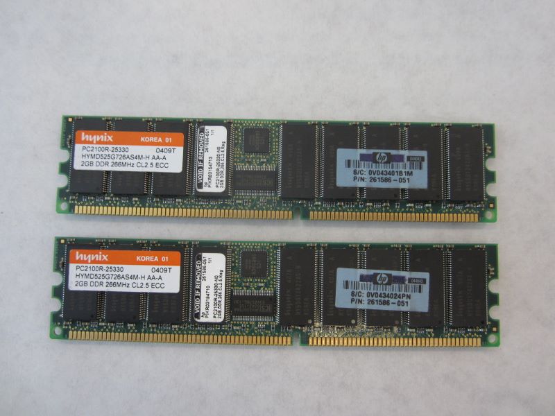 300682-B21 RAM DDR HP kit 4GB (2X2GB) 266MHz PC2100 ECC