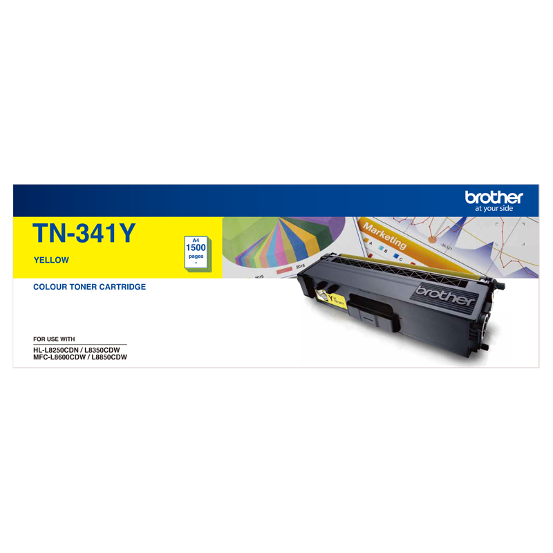 Mực in Brother TN-341, Yellow Toner Cartridge (TN-341Y)