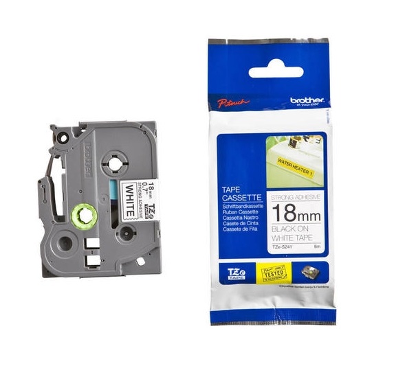 Nhãn Brother TZE-S241, Black on White, 18mm x 8m (TZES241)