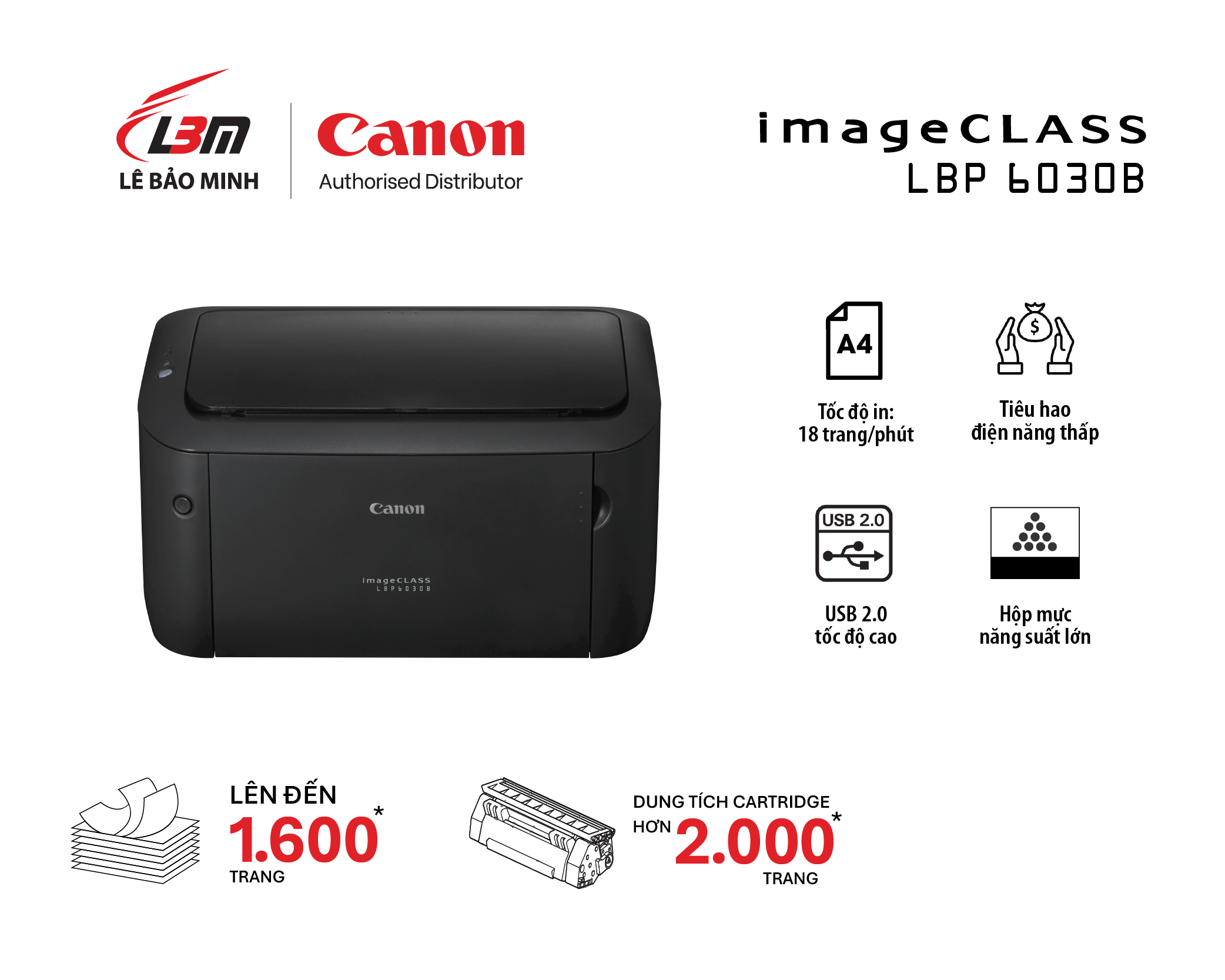 Máy in laser đen trắng Canon LBP6030B