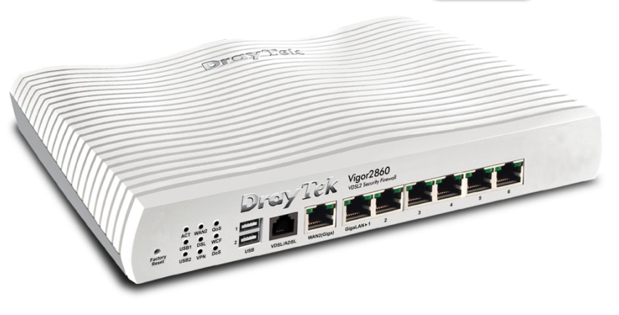 Draytek Vigor2860, VDSL/ADSL2+, FTTH - Router cân bằng tải, VPN server