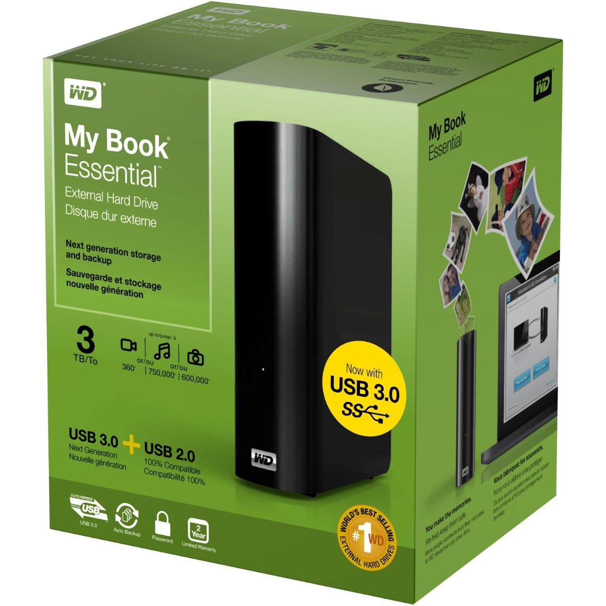 My Book Essential Edition 3 TB Hard Drives ( WDBACW0030HBK)