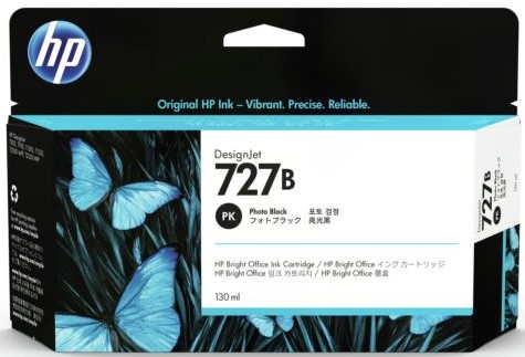 HP 727B 130-ml Photo Black DesignJet Ink Cartridge (3WX14A)