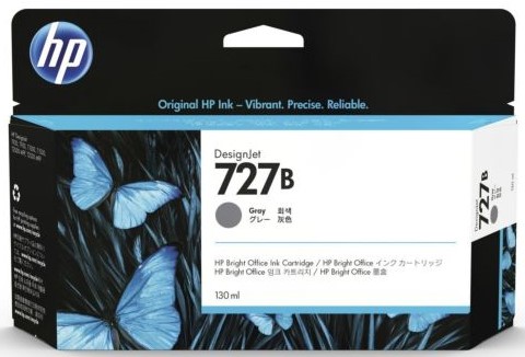 HP 727B 130-ml Gray DesignJet Ink Cartridge (3WX15A)