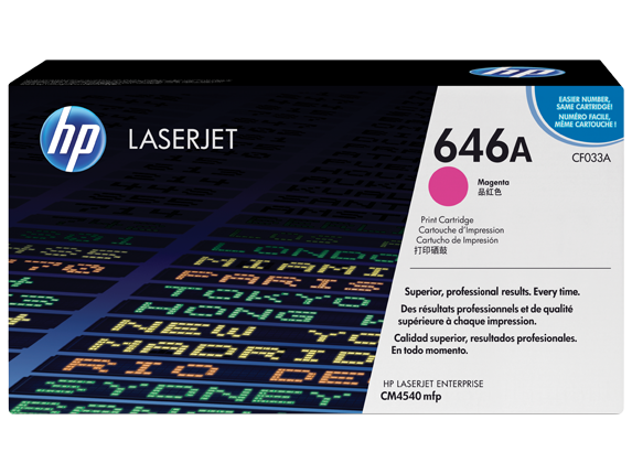 Mực in Laser màu đỏ HP 646A Magenta Original LaserJet Toner Cartridge (CF033A)