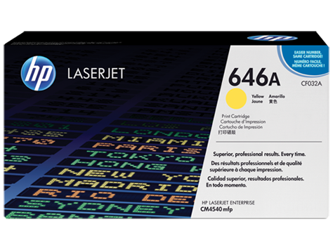 Mực in Laser màu vàng HP 646A Yellow Original LaserJet Toner Cartridge (CF032A)
