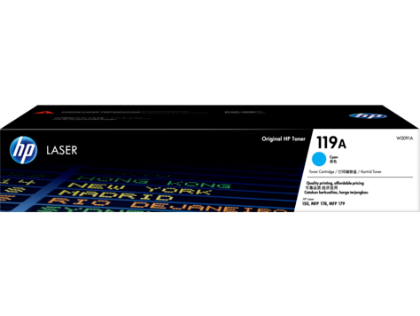 Mực in HP 119A Cyan Original Laser Toner Cartridge (W2091A)