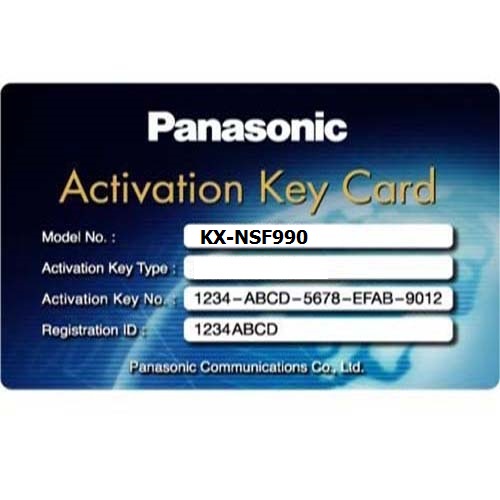 Panasonic KX-NSF990, Activation key kích hoạt tính năng TVM (ghi âm, tính năng voicemail cao cấp) và IP trên tổng đài KX-NS300