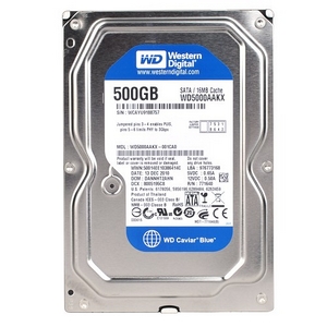 WD Caviar Blue 500 GB SATA III 7200 RPM 16 MB Cache Bulk/OEM Desktop Hard Drive (WD5000AAKX)