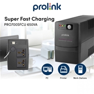 Bộ lưu điện UPS Prolink PRO700SFC (650VA)